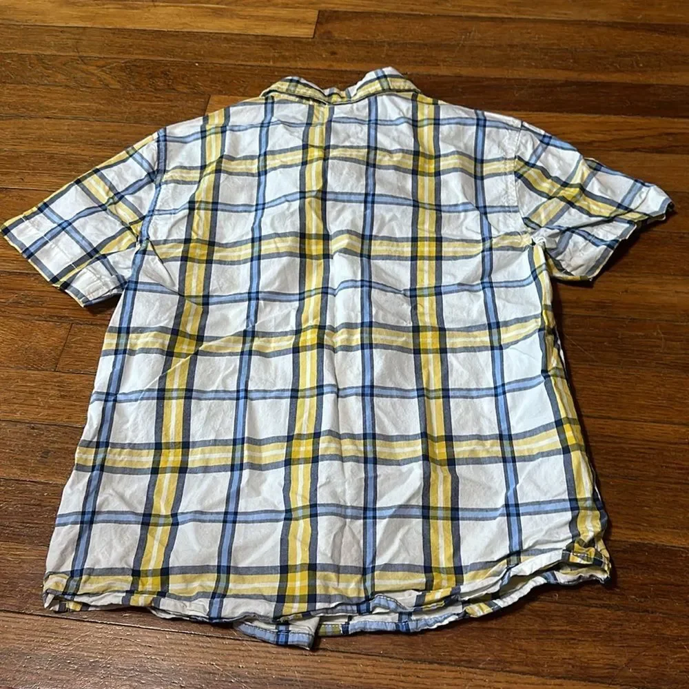 Gymboree Boys Button Front Shirt, Plaid, Sz L (10/12)